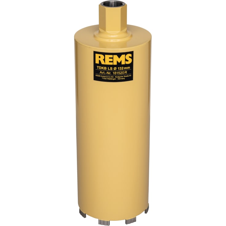 REMS tørre diamantkjernebor lasersveiset, Ø132 x 320 x UNC 5/4"