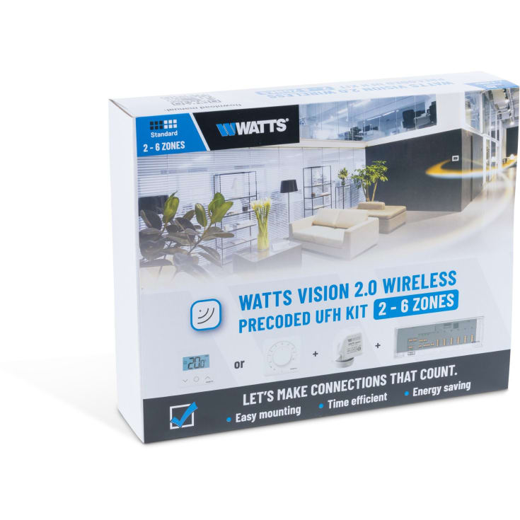 Forhåndskodet gulvvarmesett for 6 digitale soner