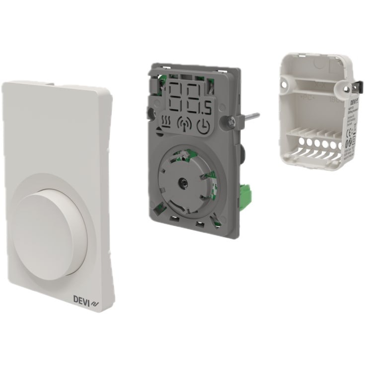 Devi reg 233 elgulvvarme termostat, hvid