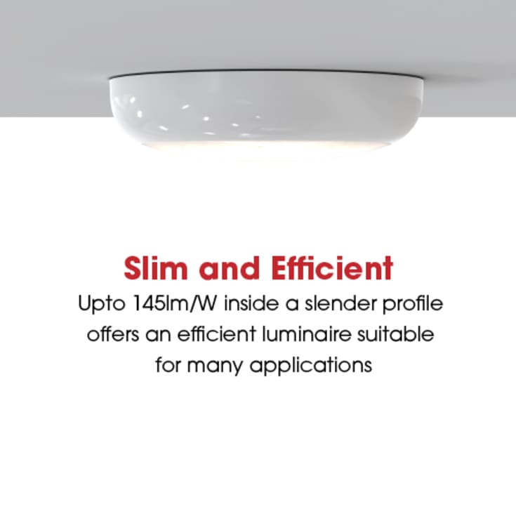 Væg-/Loft Plafond Disco Evo 1 IP65 4-5-7W 3K-4K-6,5K sensor Hvid