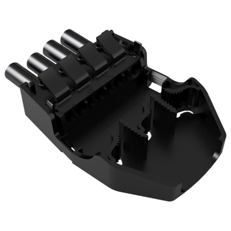 AFIX 4P plug konnekter med quick-klemmer og testport