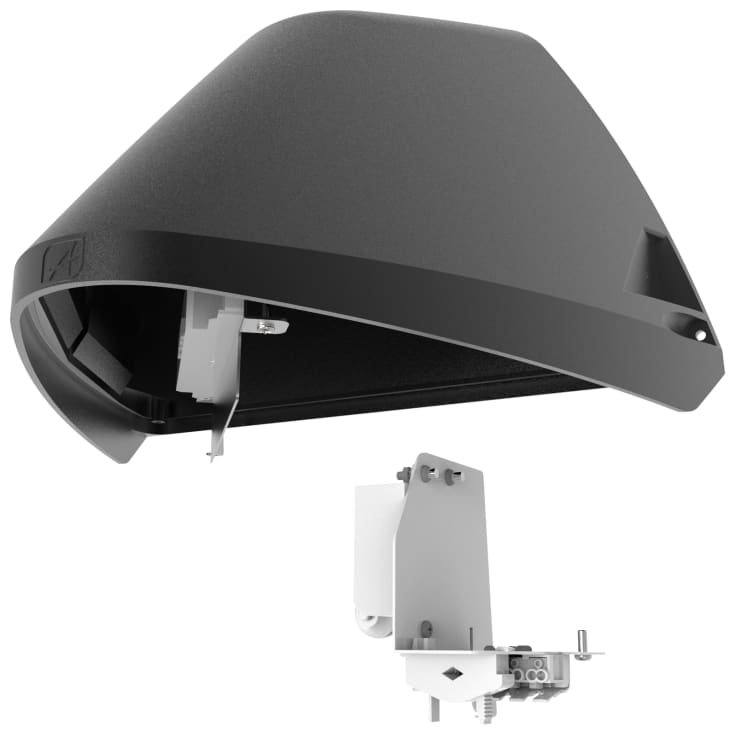 WOLF vegg 18/20/30W sensor+skum 3K/4K IP65 IK10 svart asym lys