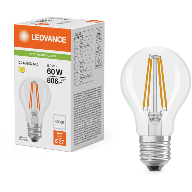 Ledvance LED standard glødetråd 806lm 5,9W/840 E27
