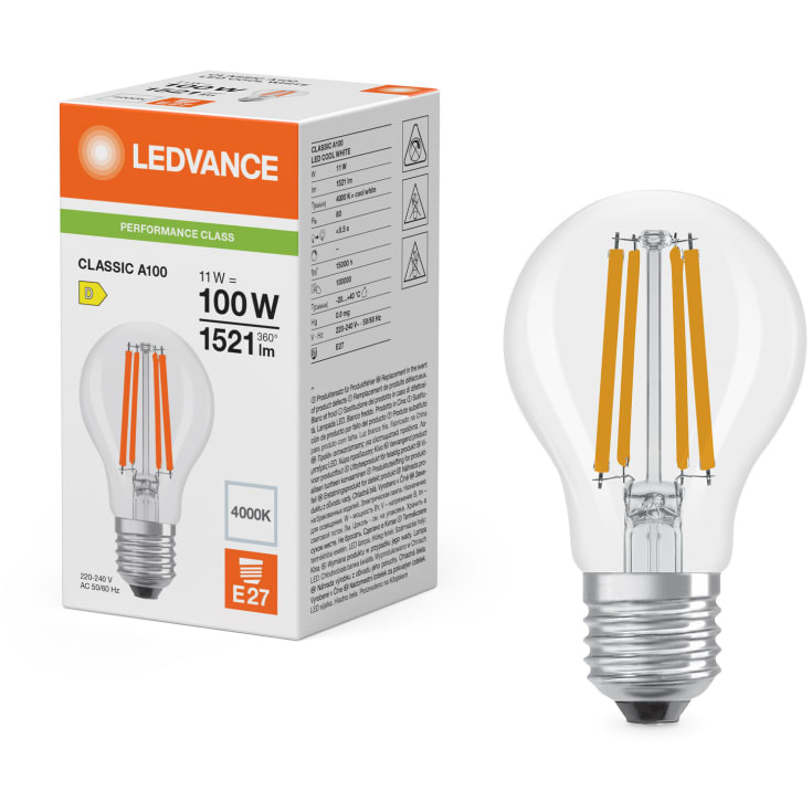 Ledvance E27 standardlampa, 4000K, 11W