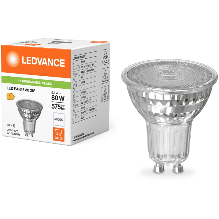Ledvance GU10 spotlampa, 4000K, 6,1W