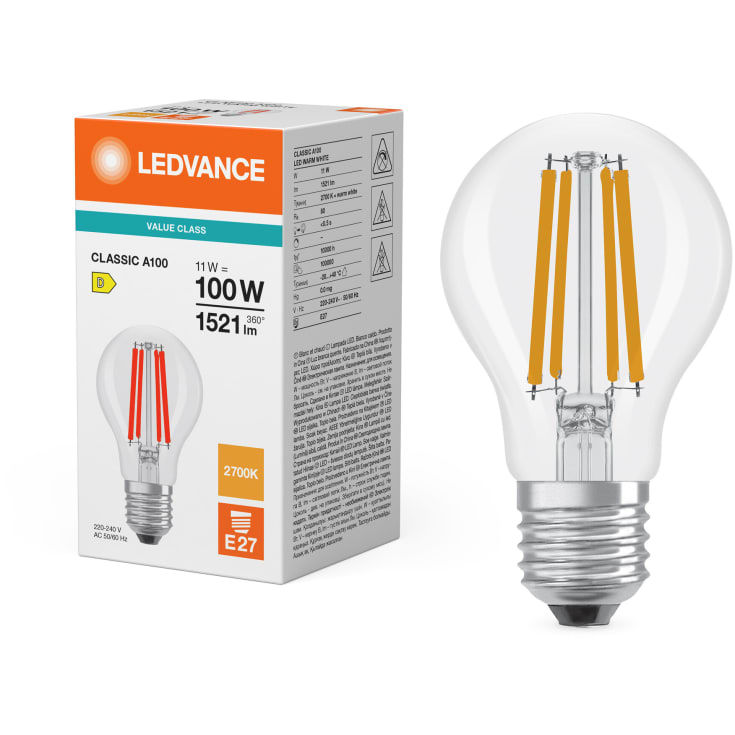 Ledvance Value E27 standardpære, 2700K, 11W