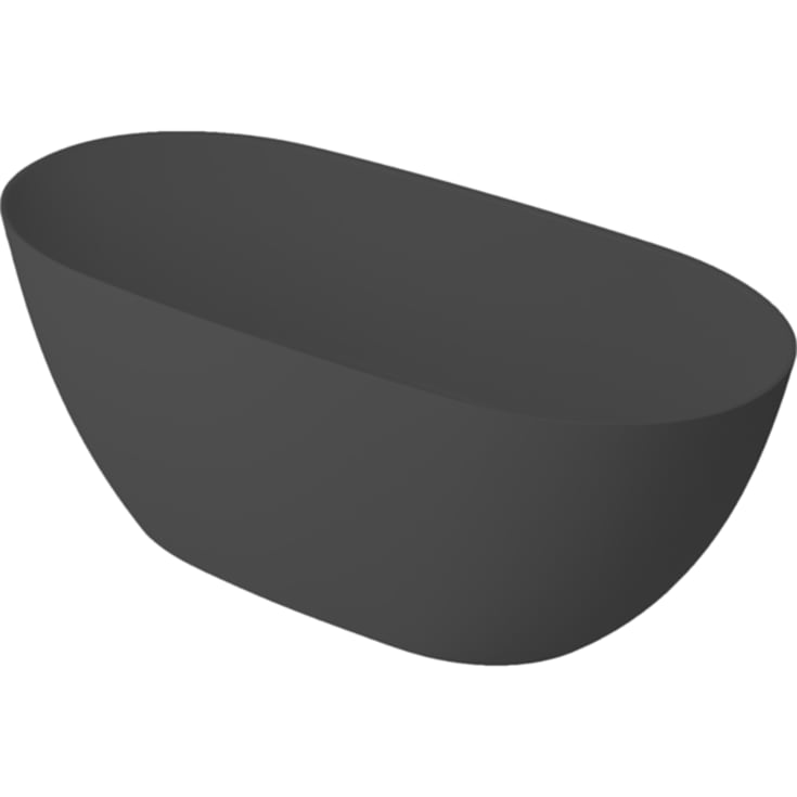 Strømberg Arden fritstående badekar, 1600 x 740 mm, mat sort