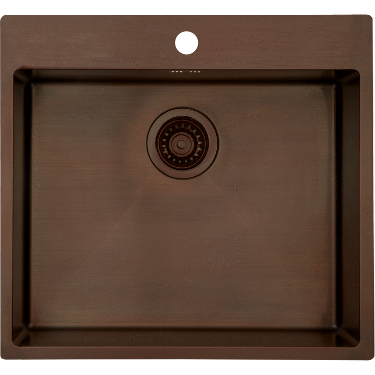 Lavabo Kubus 540 Soft køkkenvask, 54x50 cm, bruneret messing