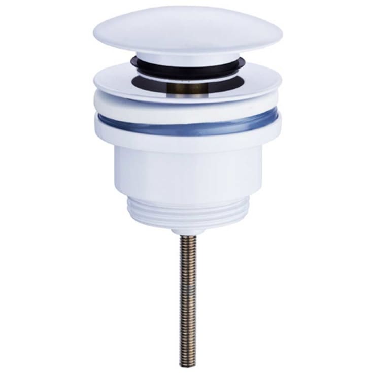 Lavabo bunnventil, push-open, matt hvit