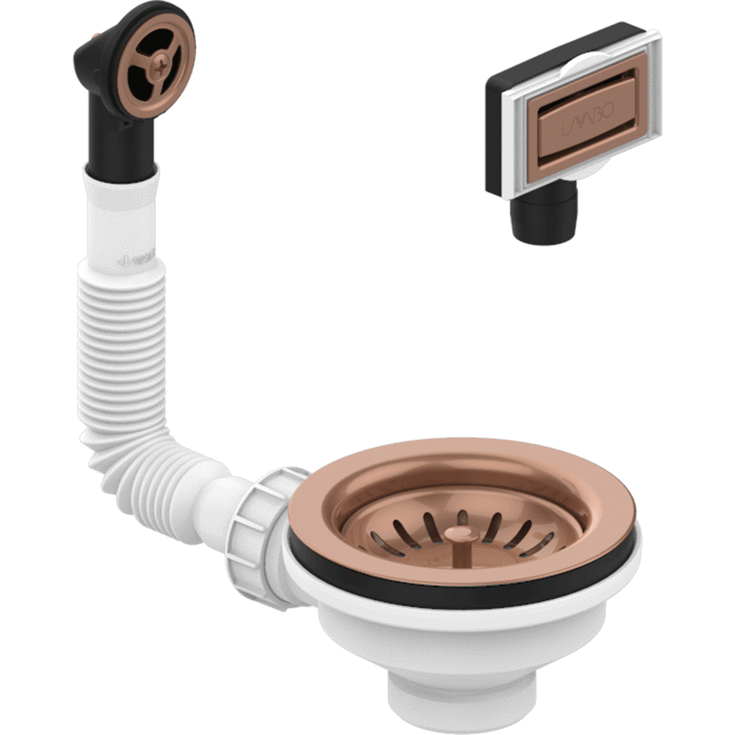 Lavabo universalt avløpssett, kobber