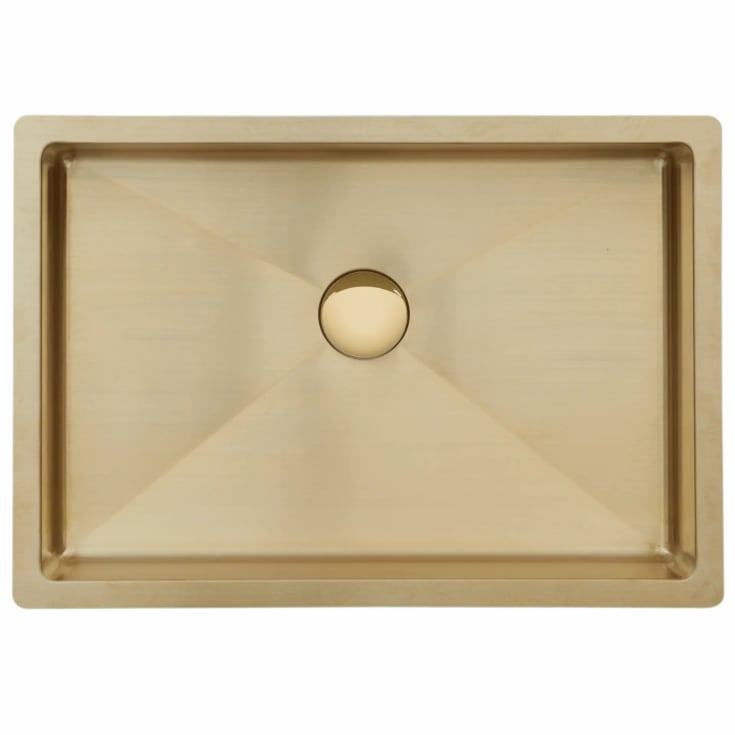 Lavabo Low håndvask, 49x34 cm, børstet messing