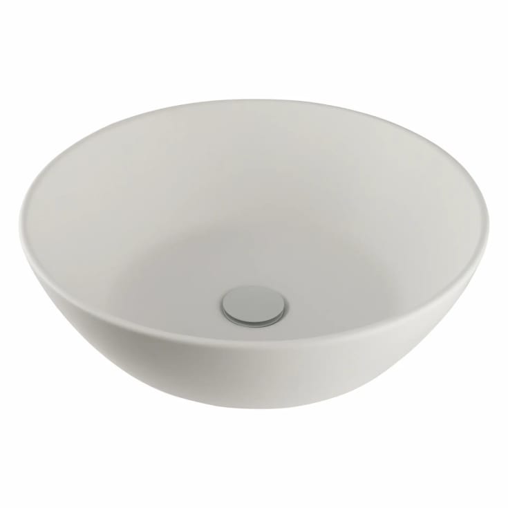 Lavabo Solid Surface håndvask, Ø45 cm, hvid