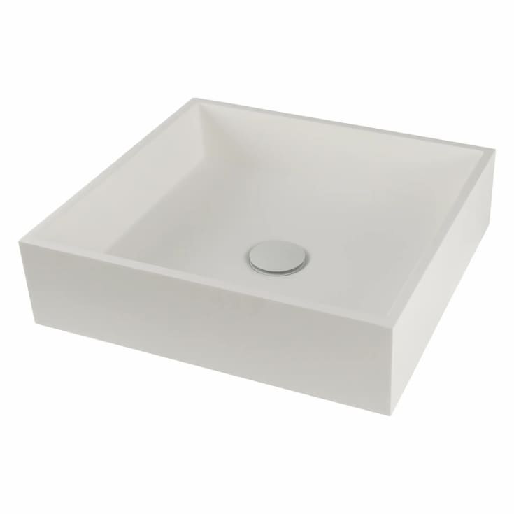Lavabo Solid Surface håndvask, 40x37 cm, hvid