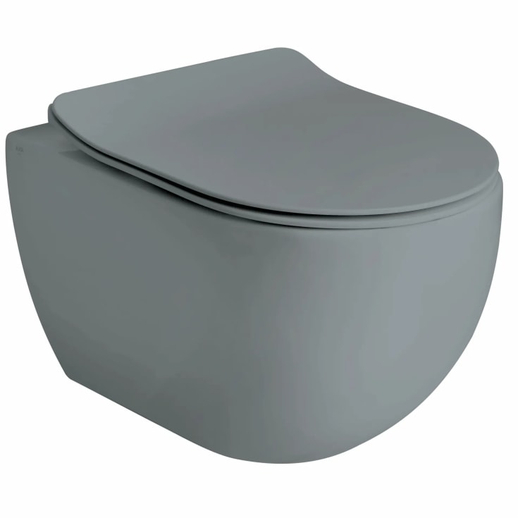 Lavabo Glomp væghængt toilet, uden skyllekant, mat grå
