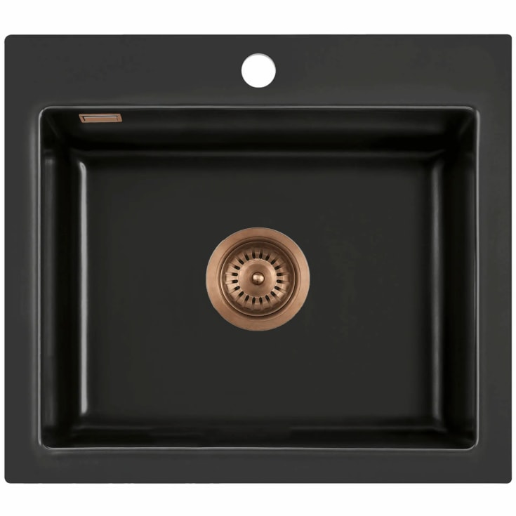 Mera 57  køkkenvask, 81x59 cm, mat sort