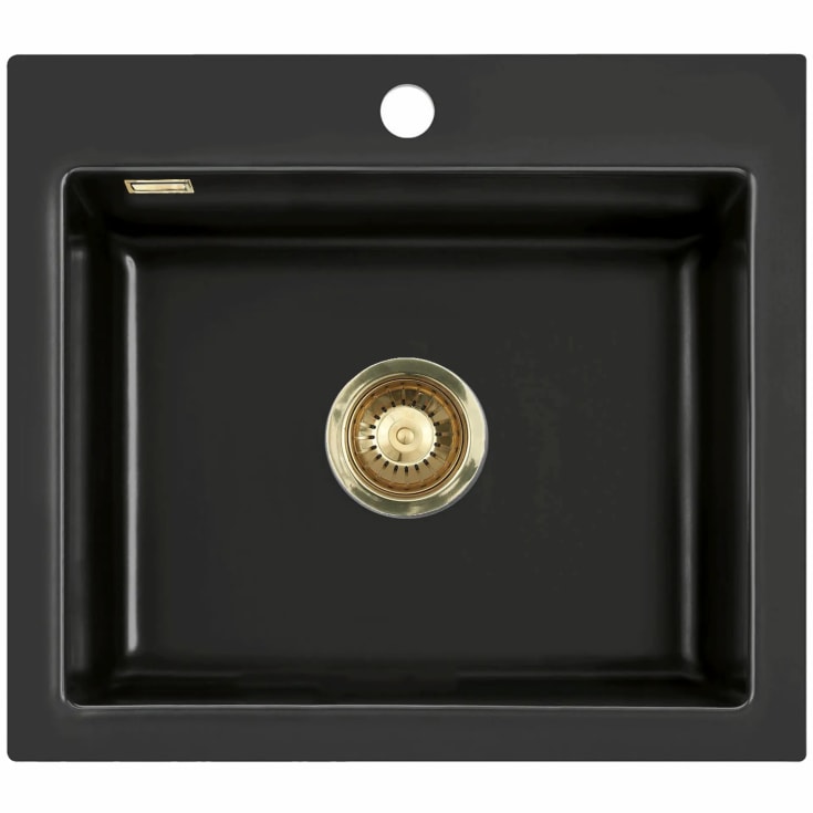 Mera 57  køkkenvask, 81x59 cm, mat sort