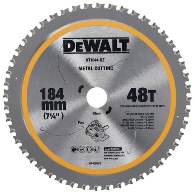 DeWalt Metal Cutting sirkelsagklinge, Ø184/20 mm, 48 tenner., til metal