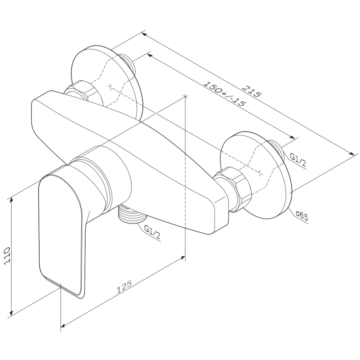 AM.PM Flash brusearmatur, mat sort