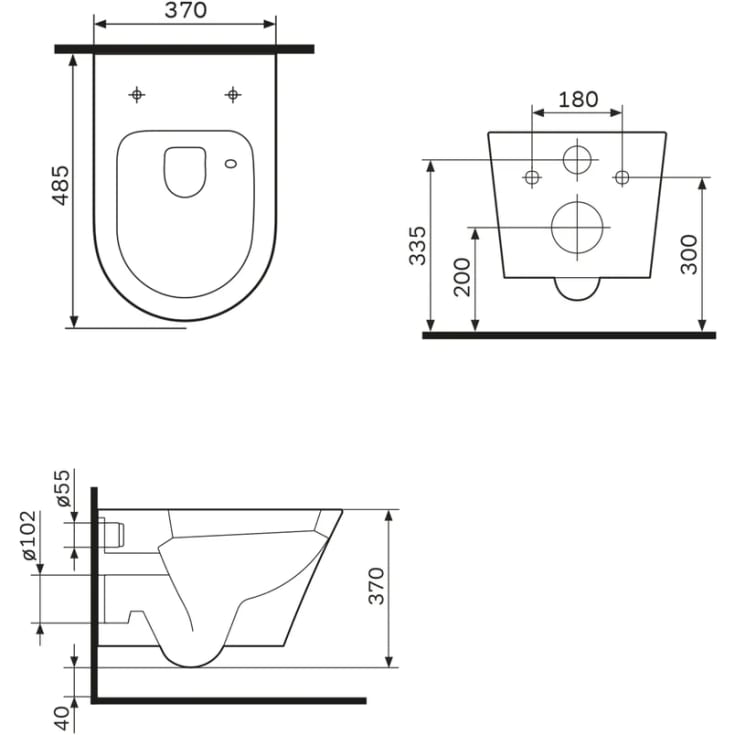 AM.PM Spike FlashClean vegghengt toalett, uten spylekant, hvit