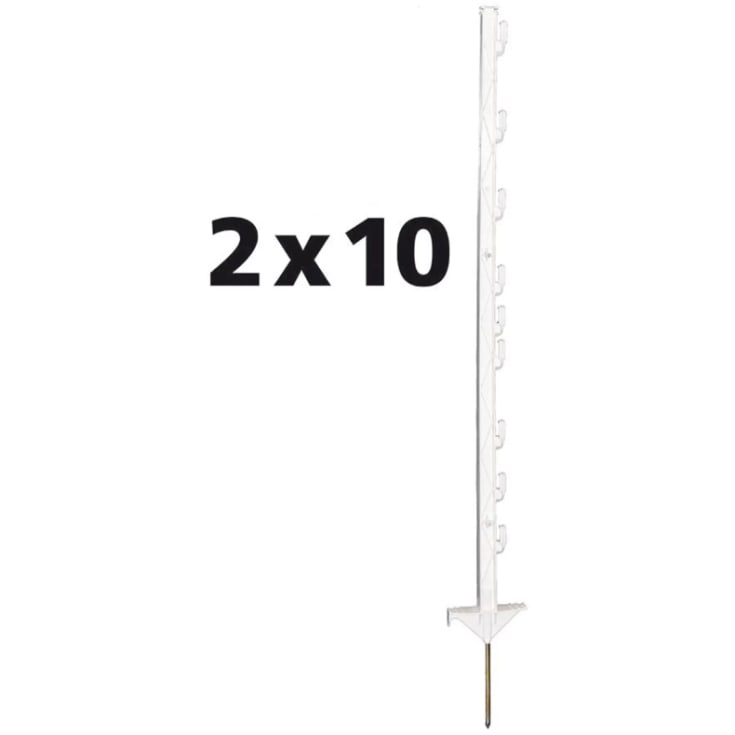 Duopack Vario plastpæl 1M hvid (2x10)