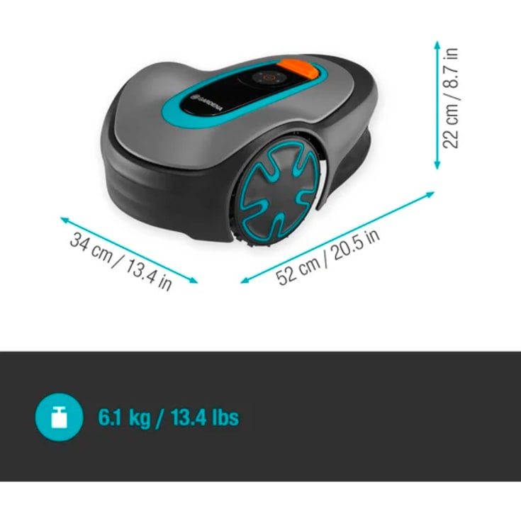 Gardena Sileno robotgressklipper, GPS og appstyring, 500 m², grå