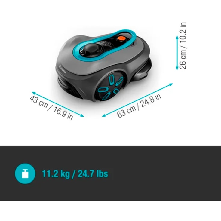 Gardena Sileno robotgressklipper, GPS og appstyring, 1200 m², grå