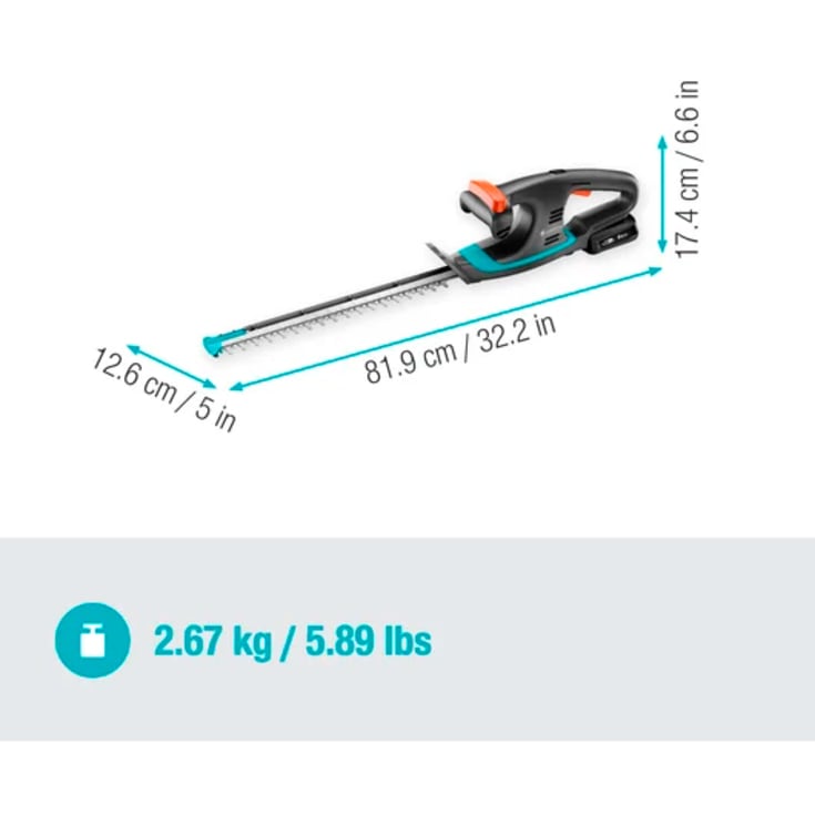 Gardena EasyCut hekksaks 40 cm, 18V/2,0Ah batteri og lader