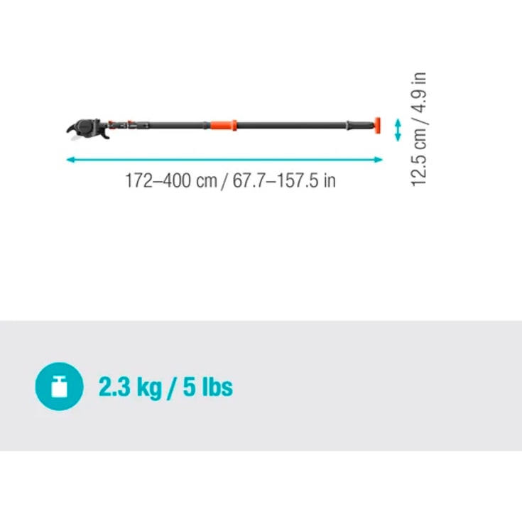 Gardena Starcut Pro toppsaks, 172 cm