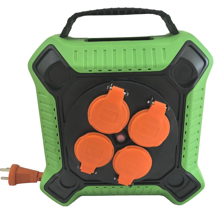 Bandit kabeltromle 230 V med jord, lukket, 15 m