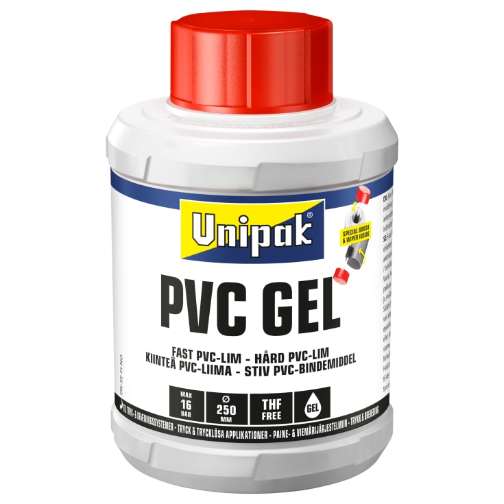 Unipak PVC Gel lim, drypfri, 500 ml