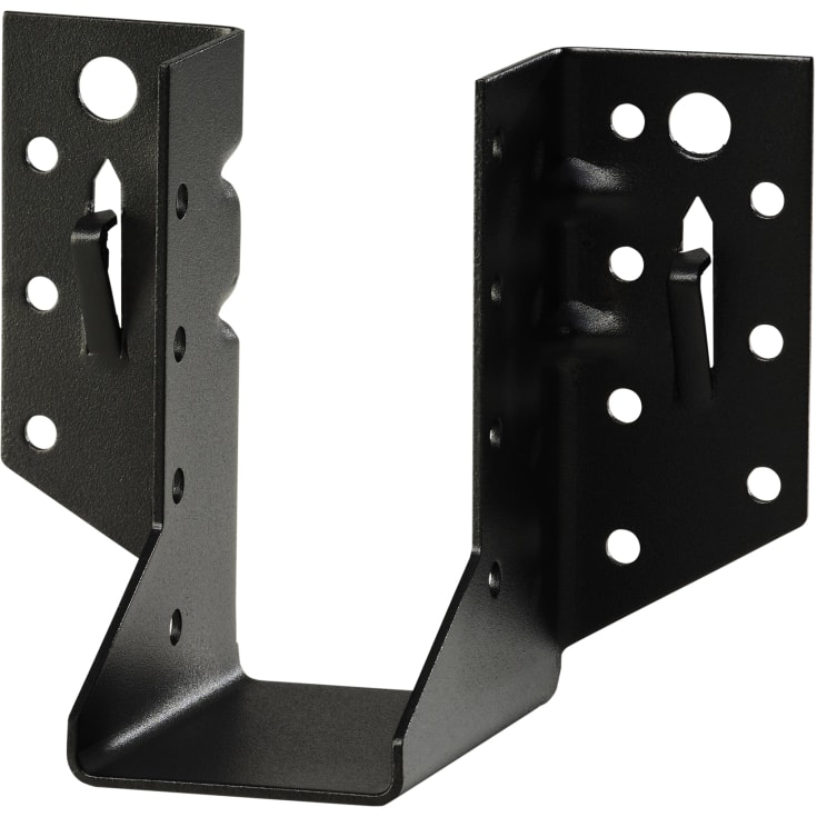 Bjælkesko, m/udadvendt flige, 45 x 92 x 1,5 mm, sort