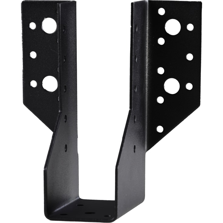 Bjælkesko, m/udadvendt flige, 45 x 137 x 2,0 mm, sort
