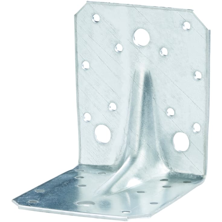 Vinkelfäste 402, med ribba, 105 x 105 x 90 x 2,0 mm, FZB