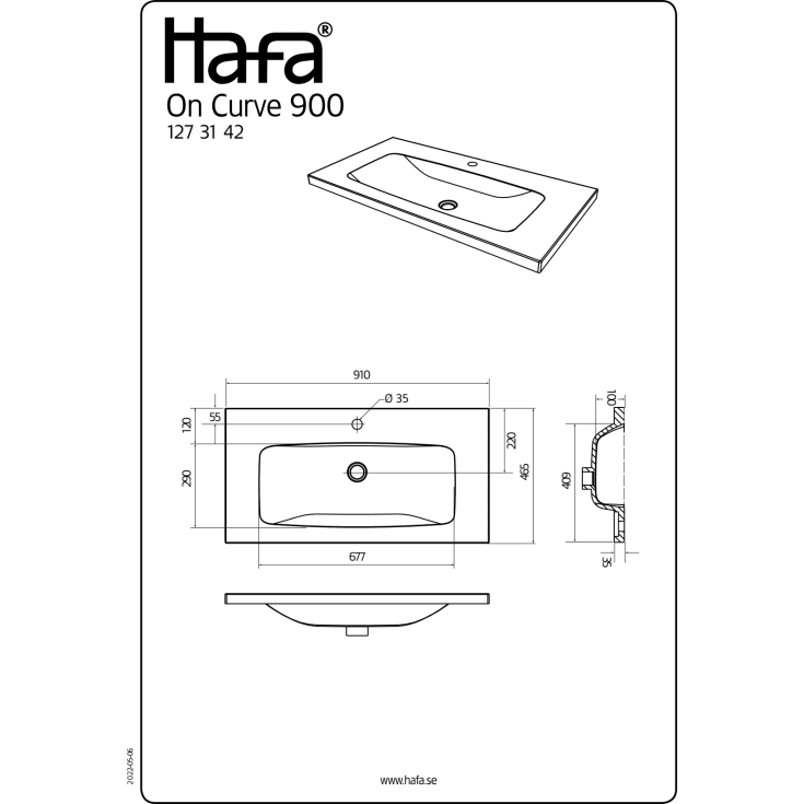 Hafa Shape møbelpakke, 91x46.5 cm, hvit