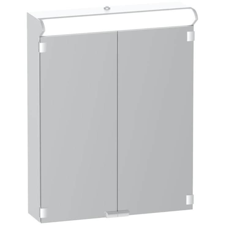 Kriss Skandi spejlskab med lys, 60x70 cm, hvid