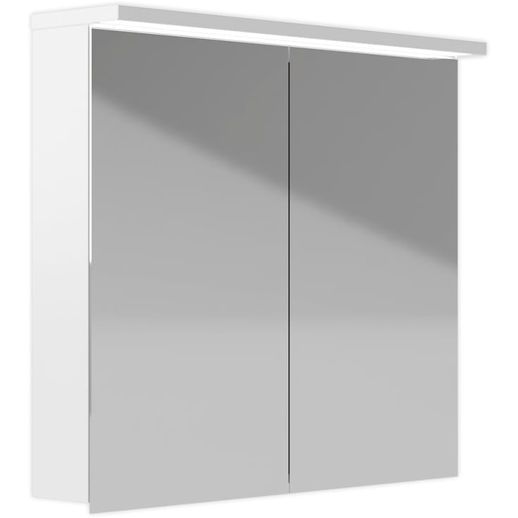 Kriss Skandi spejlskab med lys, 80x70 cm, hvid