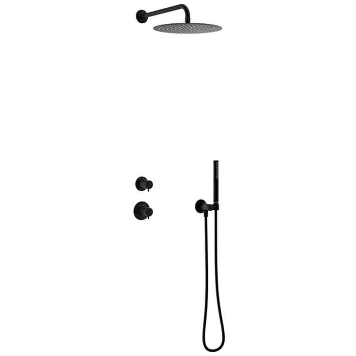 Damixa Iris DS1 brusesæt, vandbesparende, mat sort