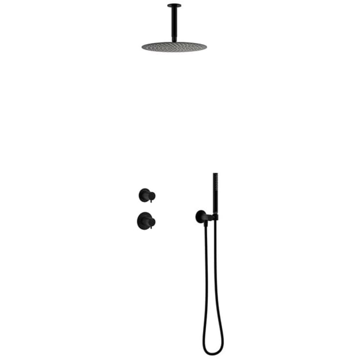 Damixa Iris DS2 brusesæt, vandbesparende, mat sort