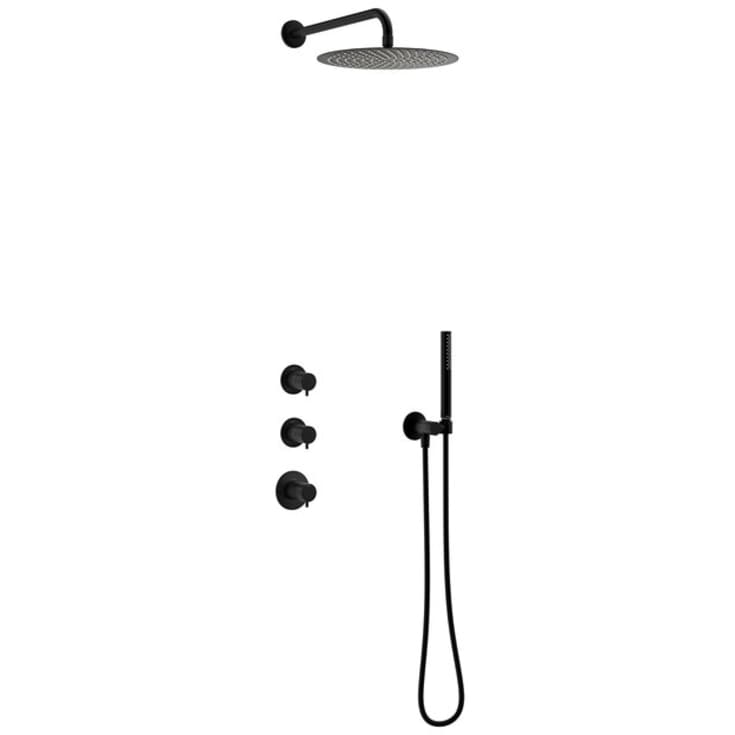 Damixa Iris XS1 brusesæt, vandbesparende, mat sort