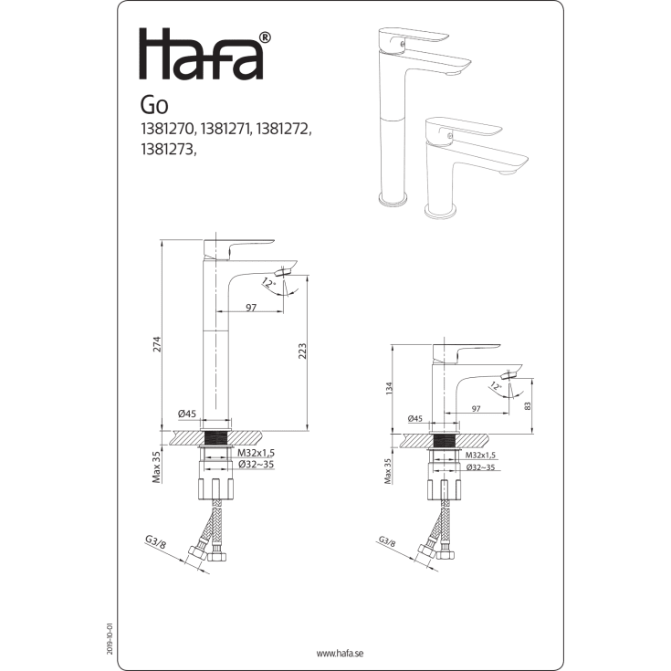 Hafa Go servantbatteri, Krom