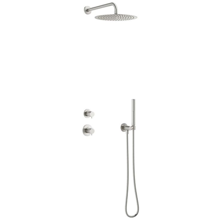 Damixa Iris DS1 brusesæt, vandbesparende, børstet stål