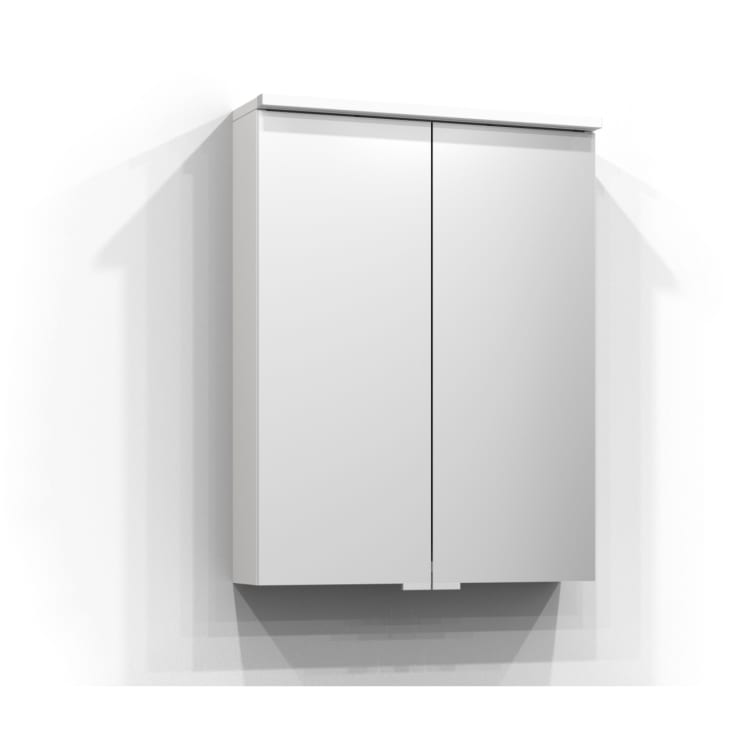 Svedbergs Bloc spejlskab med lys, 55x72 cm, hvid