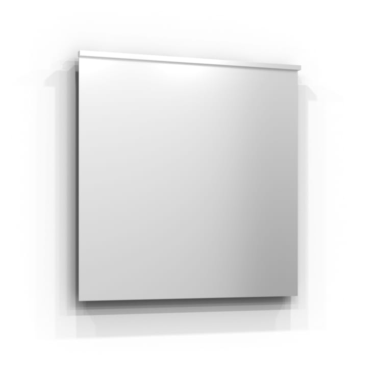 Svedbergs Tived speil med lys, 80x82 cm, hvit