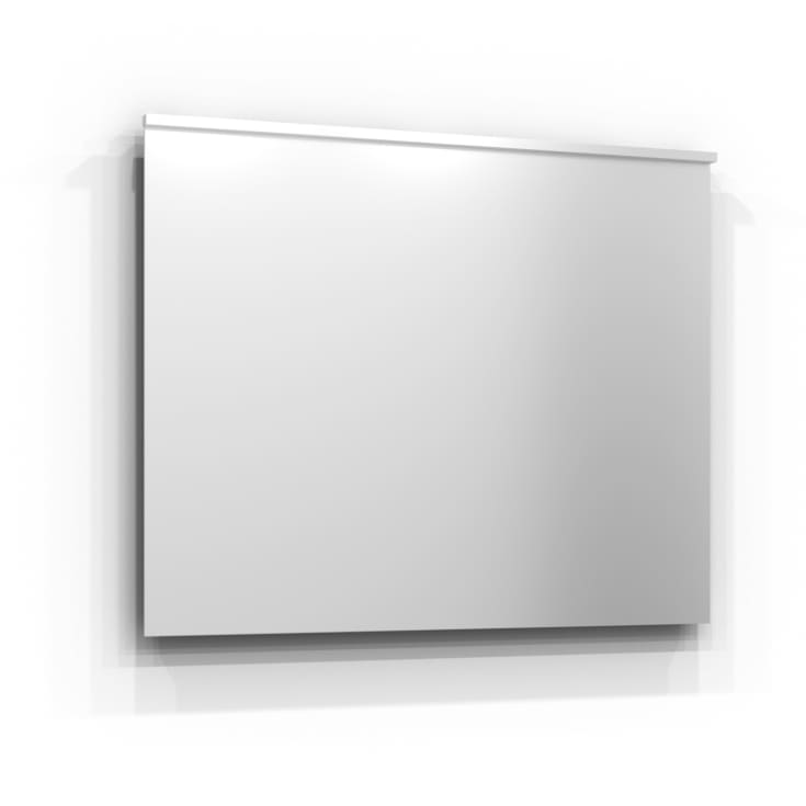 Svedbergs Tived spejl med lys, 100x82 cm, hvid