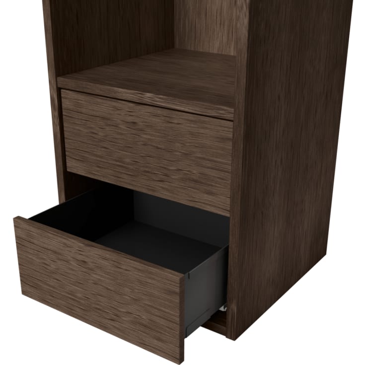 Uttrekkbar skuff høyskap 35 Brun ask