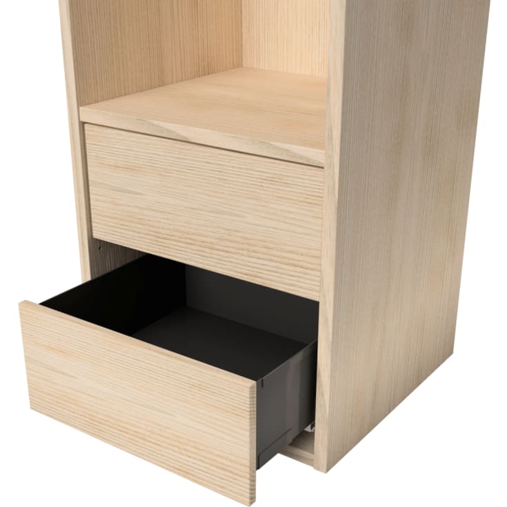 Uttrekkbar skuff høyskap 50 Hvit Ask