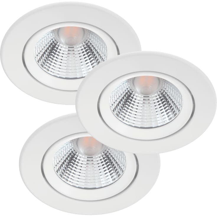 Philips myLiving Sparkle indbygningsspot, hvid, 3-pak