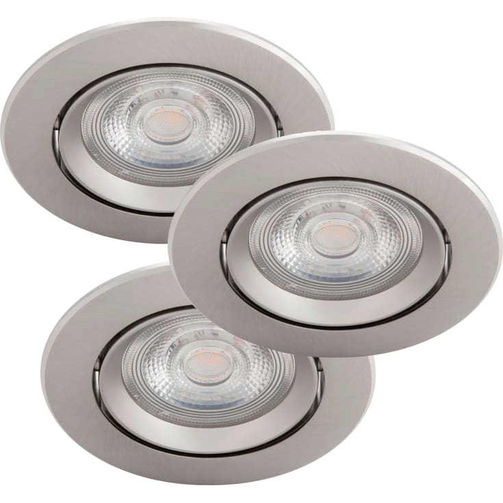 Philips myLiving Sparkle indbygningsspot, krom, 3-pak