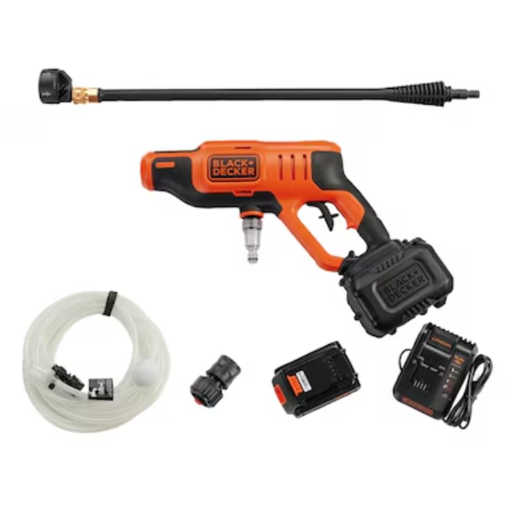 BLACK & DECKER 18V højtryksrenser, 24 bar, Incl batteri og lader