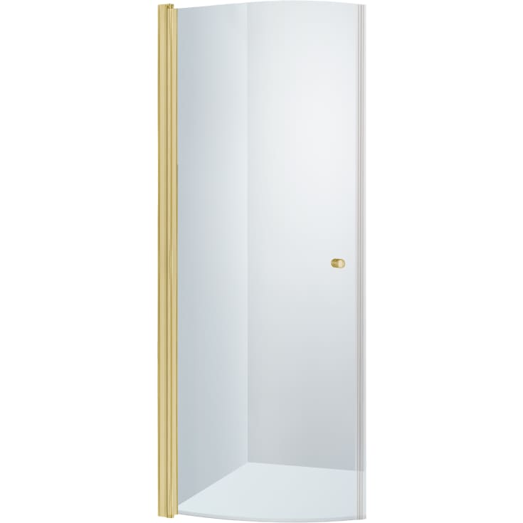 Brasta Katarina brusedør, 77,5 cm, klart glas, guld profil